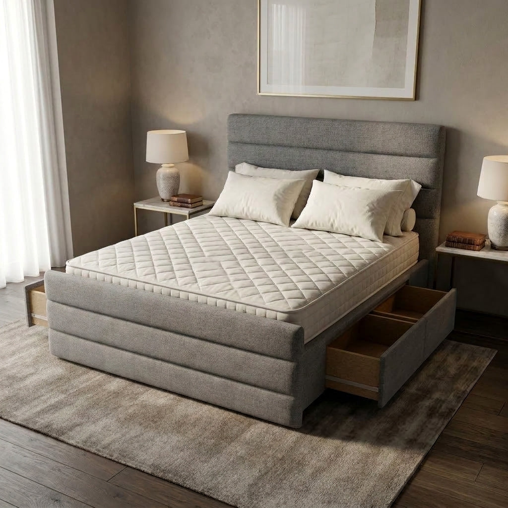 NZ Made Regal Bed Frame With Drawers + Bliss Max Medium Mattress - Image 7 | Furniture World NZ
