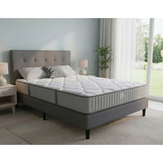 Shirley Fabric Bed Frame +Sleepmax Econ Mattress - Side View | Furniture World NZ