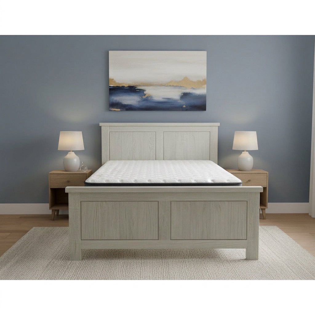Signature Bed Frame + SleepTime Pocket Pillowtop Mattress - Side View | Furniture World NZ
