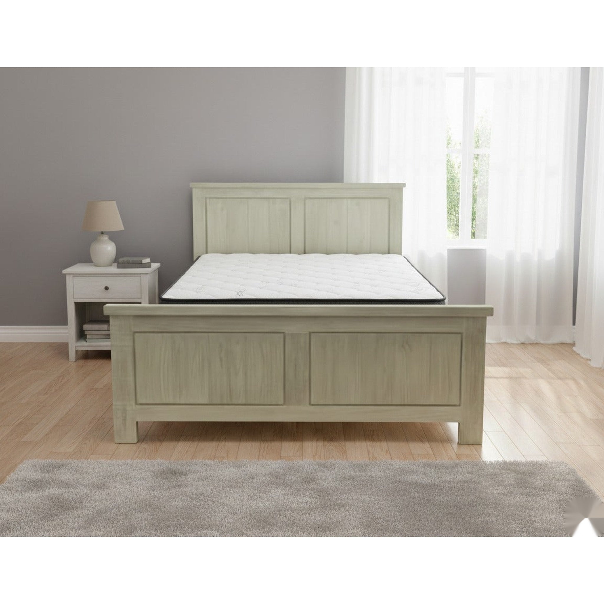 Signature Bed Frame + SleepTime Ultra Mattress - Side View | Furniture World NZ