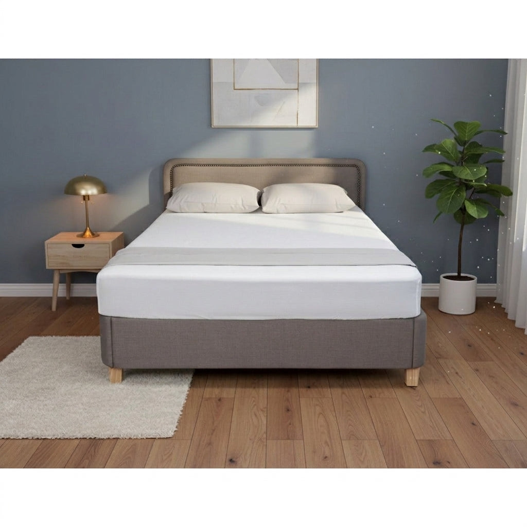 NZ made Ammy Bed Frame + SleepTime Pocket Pillowtop Mattress - Detail View | Furniture World NZ