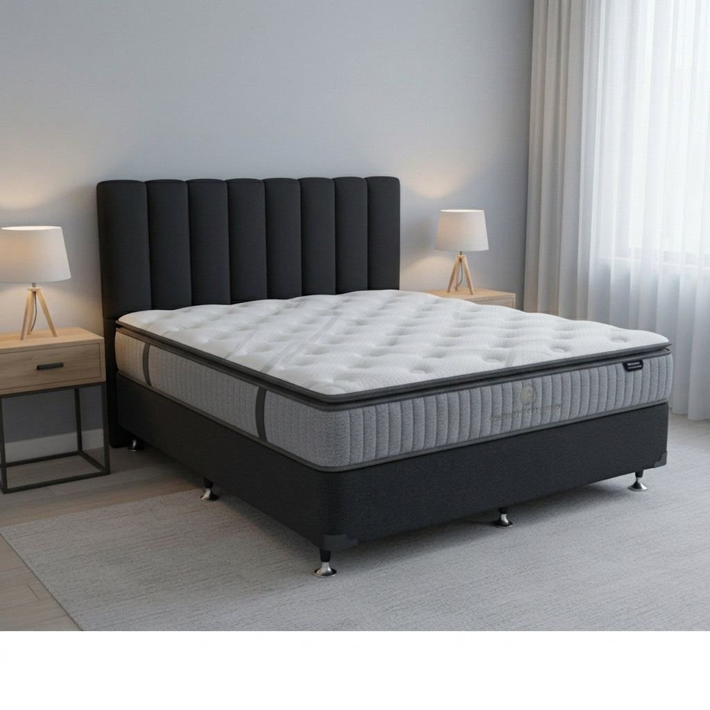 SleepMax Pocket Pillow Top  Mattress + NZ Made Eco Bed Base - Side View | Furniture World NZ