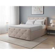 NZ Made Crystal Bed Frame + SleepTime Medium Mattress - Detail View | Furniture World NZ