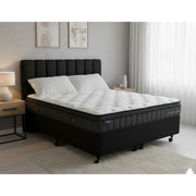 SleepMax PP Pro Mattress + NZ Made Duracast Hotel Bed Base with Casters - Side View | Furniture World NZ