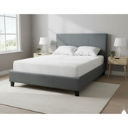 Sleeptime  Bed Frame Linen Grey - Side View | Furniture World NZ