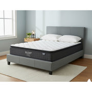Sleeptime Bed Frame Linen Grey + SleepTime Medium Mattress Queen - Side View | Furniture World NZ