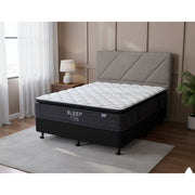 SleepTime Medium Mattress + NZ Made Duracast Hotel Bed Base with Casters - Side View | Furniture World NZ
