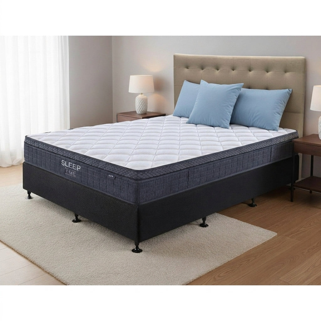 SleepTime Ultra Mattress + NZ Made Eco Bed Base - Side View | Furniture World NZ