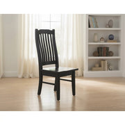 Solid Wood Dining Chair Black - Side View | Furniture World NZ