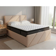 NZ Made Zest Bed Frame + SleepTime Pocket Pillowtop Mattress - Side View | Furniture World NZ