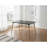 Thrifty 1.2M Dining Table Black - Side View | Furniture World NZ