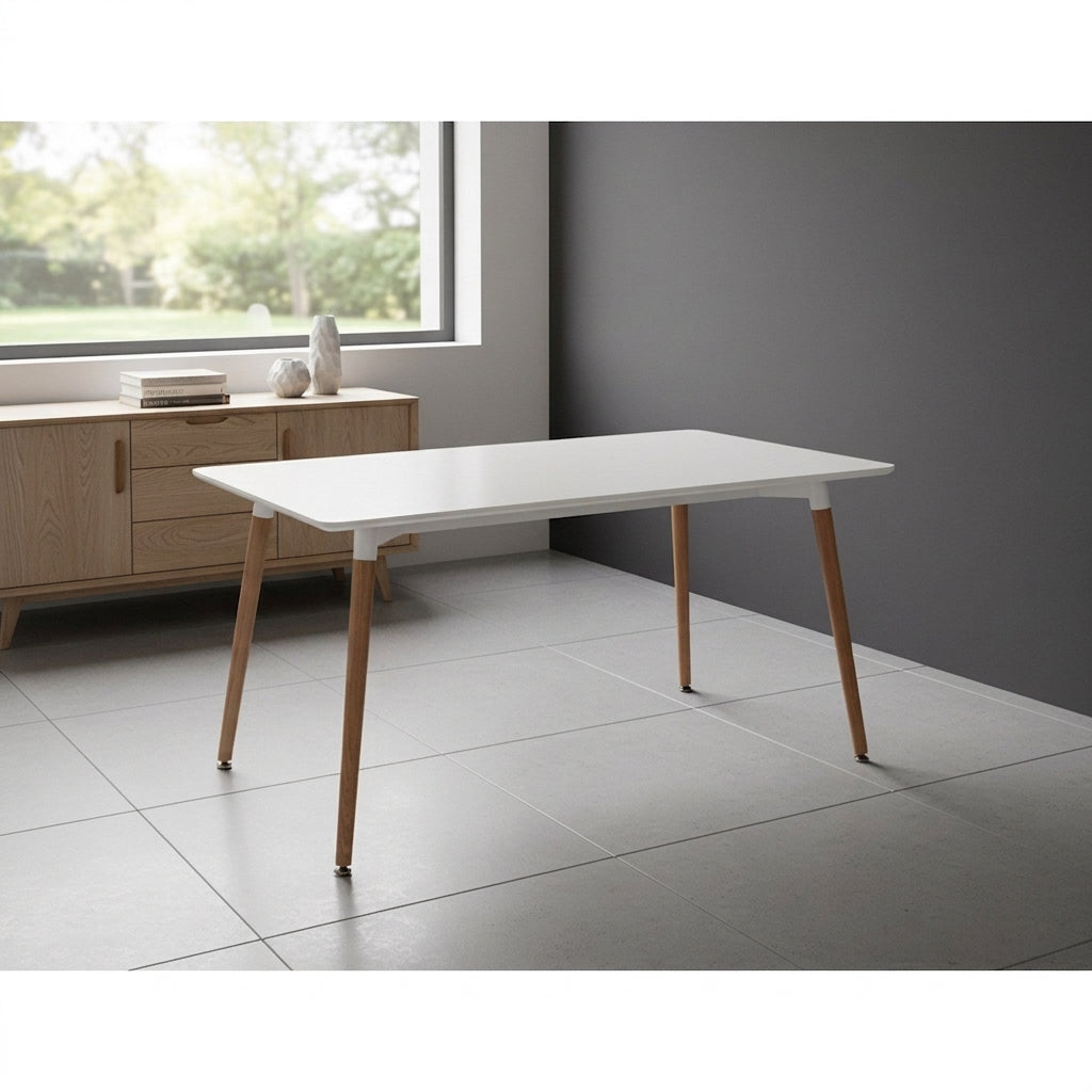 Thrifty 1.5M Dining Table White - Side View | Furniture World NZ