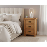 Richard 3 Drw Bedside - Side View | Furniture World NZ