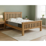 Richard Bed Frame + SleepTime X-Firm Mattress - Side View | Furniture World NZ