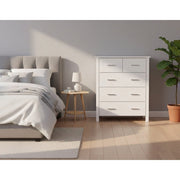 Bella 5 Drw Tallboy White - Detail View | Furniture World NZ