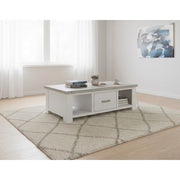 UrbanNest Coffe Table With Drawers - Side View | Furniture World NZ