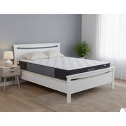 Medallion Bed Frame (White) +SleepTime X-Firm Mattress Queen - Detail View | Furniture World NZ