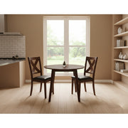 Craftsman 1m Round Dining Set 3 Pcs - Side View | Furniture World NZ