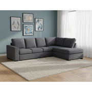 LYRA 3STR/SOFA BED With CHAISE (RHF/LHF)-DARK GREY(2PC) - Side View | Furniture World NZ