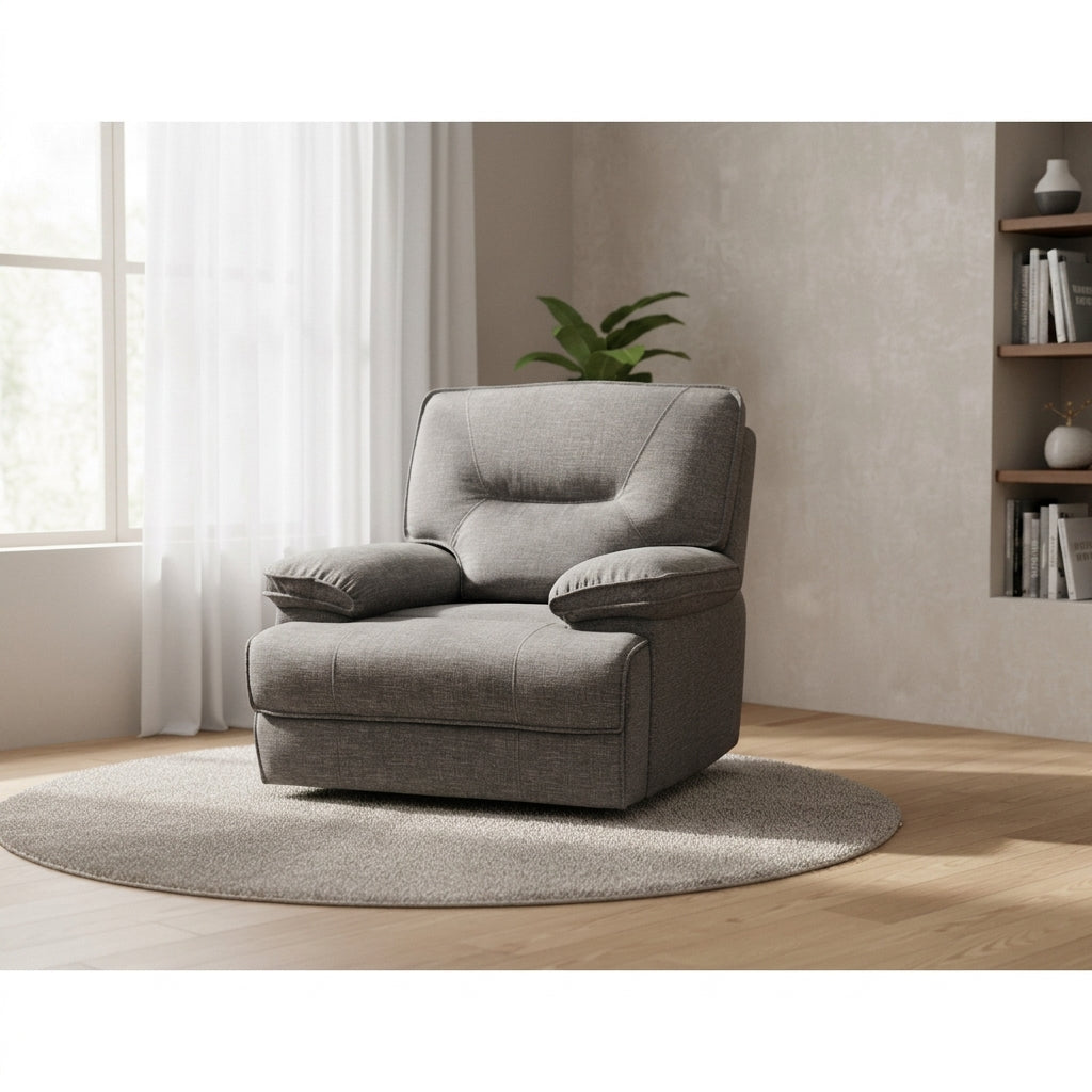 Maryland Fabric Recliner Chair Power with USB - Side View | Furniture World NZ