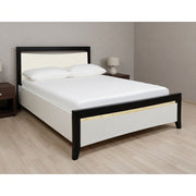 Maverick Bed Frame (Black/White) - Side View | Furniture World NZ