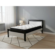 Maverick Bed Frame (Black/White) + Sleepmax PP Pro Mattress - Side View | Furniture World NZ