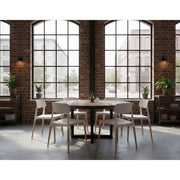 Ebony Dining Chairs Set of 6 White - Side View | Furniture World NZ