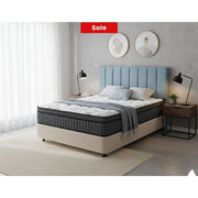 Eco Bed Base + ZBox Pocket Spring with Euro Top Mattress - Side View | Furniture World NZ