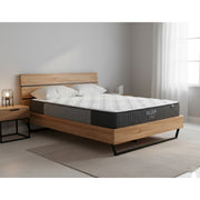 GrainCraft Bed Frame + SleepTime X-Firm Mattress Queen - Side View | Furniture World NZ