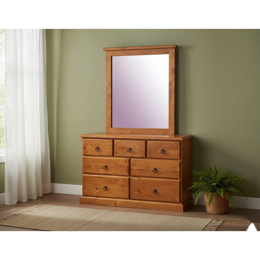 TRIO 7 Drw Dresser / Mirror - Side View | Furniture World NZ