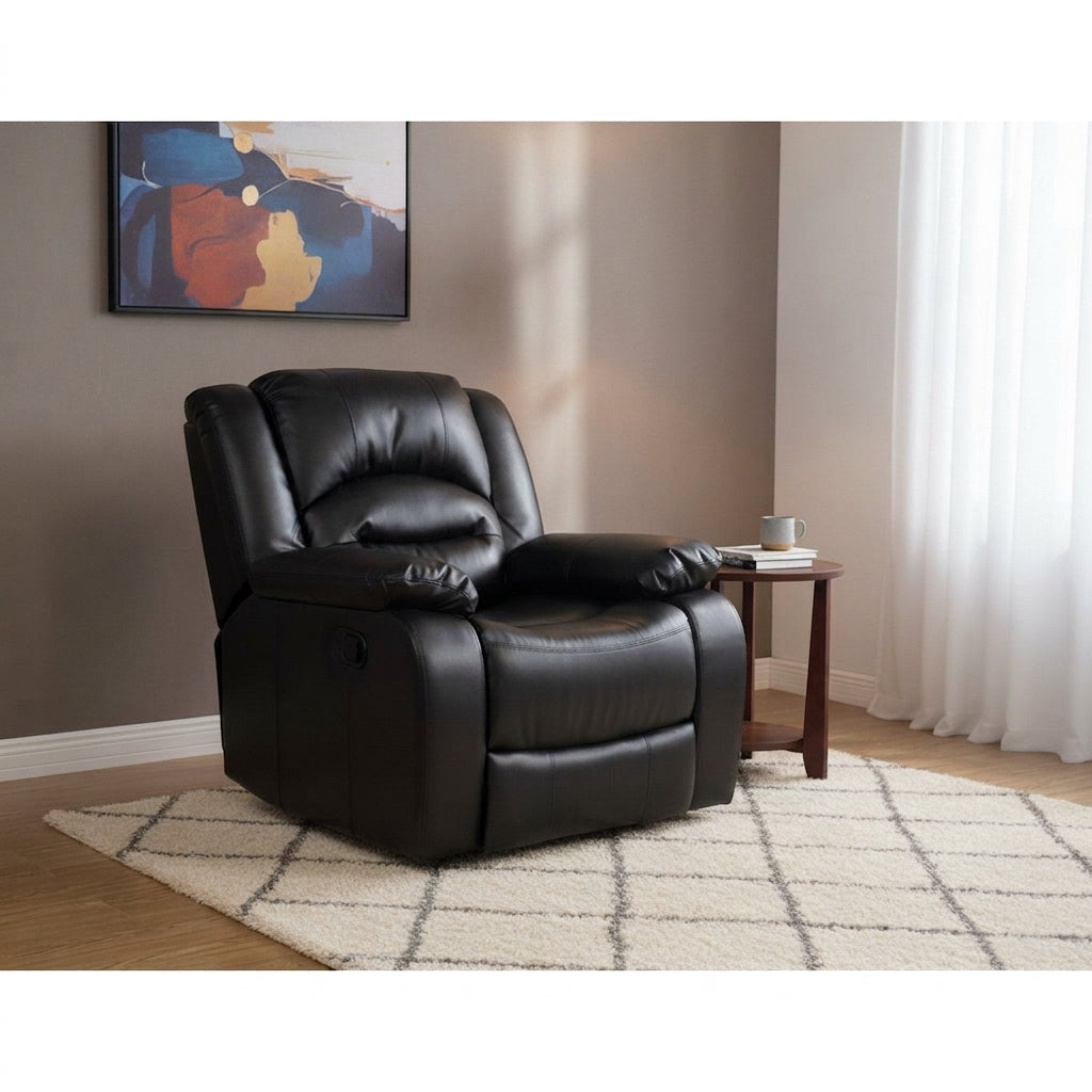Heaven Recliner Chair Black - Side View | Furniture World NZ