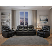Heaven Recliner Suite Black - Side View | Furniture World NZ