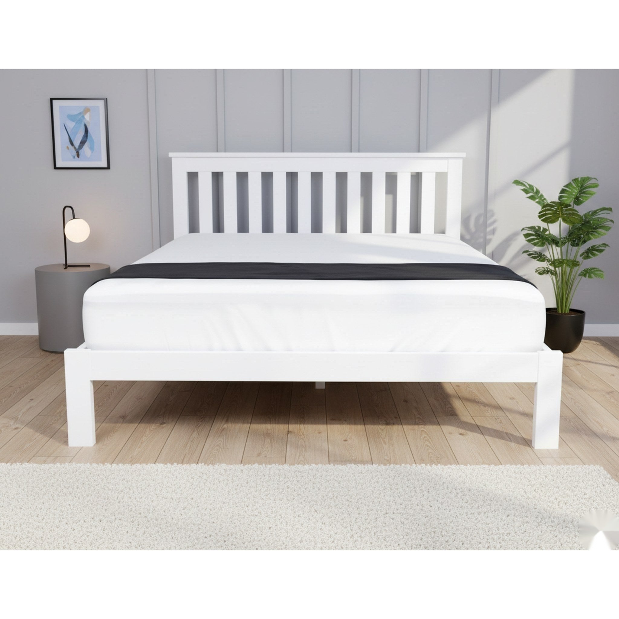 NestHeaven Bed Frame + Econ Mattress - Side View | Furniture World NZ