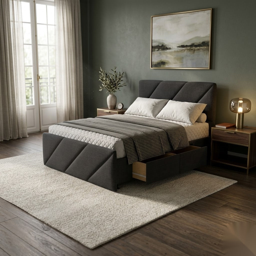 NZ Made Zest Bed Frame With Drawers - Image 5 | Furniture World NZ
