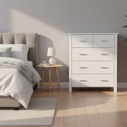 Bella 5 Drw Tallboy White | Furniture World Auckland
