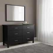 Bella 6 Drw Dresser -Black Draft | Furniture World Auckland