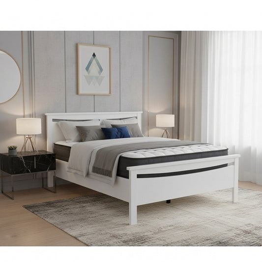 Medallion Bed Frame (White) +Sleeptime Pocket  Pillow Top Mattress | Furniture World Auckland