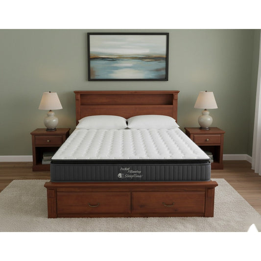 Serena Bed Frame + SleepTime Pocket Pillowtop Mattress - alternate view