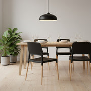 Ebony Dining Chairs Set of 6 Black