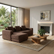 Lifestyle render - NZ Made  Sigma 3 Seater with Chaise Corner Sofa