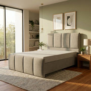 NZ Made Napbox Bed Frame + Venus Medium Mattress — Bed Bundle in room setting