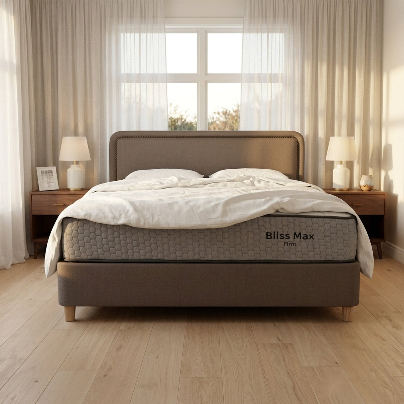 Lifestyle render - NZ Made Bliss Max Firm Mattress