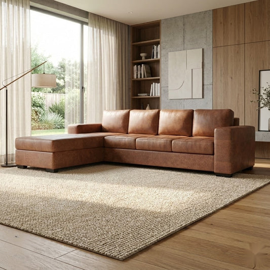 NZ Made Evoque 4 Seater with Chaise Corner Sofa | Furniture World NZ