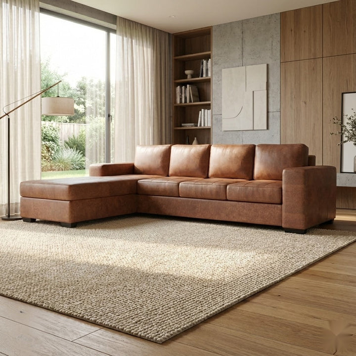 NZ Made Evoque 4 Seater with Chaise Corner Sofa | Furniture World NZ