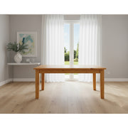 Solid Wood Dining Table Pine - Side View | Furniture World NZ