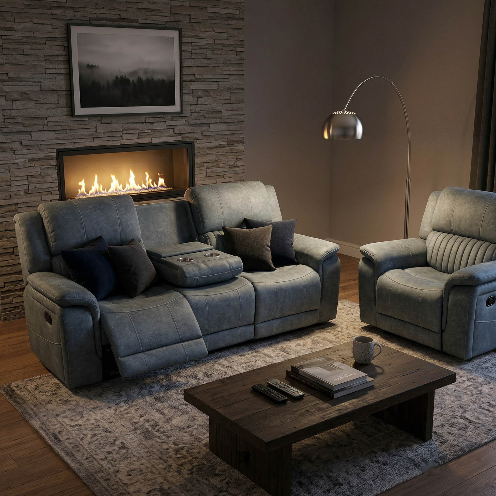 Grandeur Fabric Recliner Suite - Image 8 | Furniture World NZ