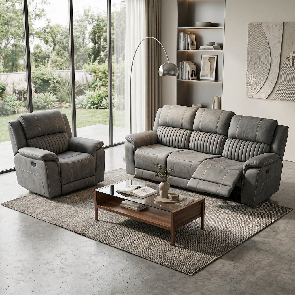 Grandeur Fabric Recliner Suite - Image 5 | Furniture World NZ