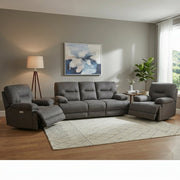 Maryland Fabric Recliner Power Suite With USB (DARK GREY) | Furniture World NZ