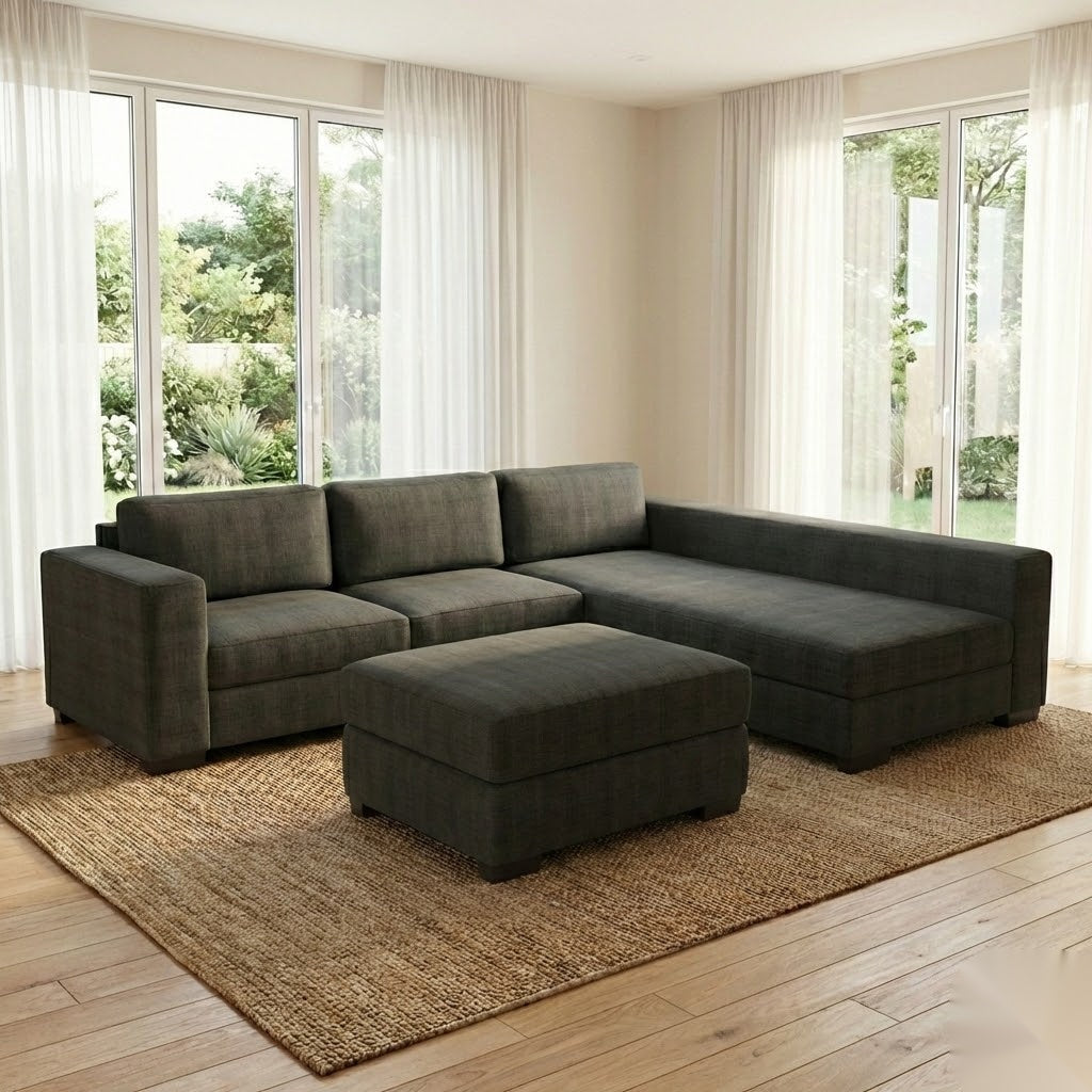 NZ Made Trendi Long-Arm with Chaise Corner Sofa | Furniture World Auckland