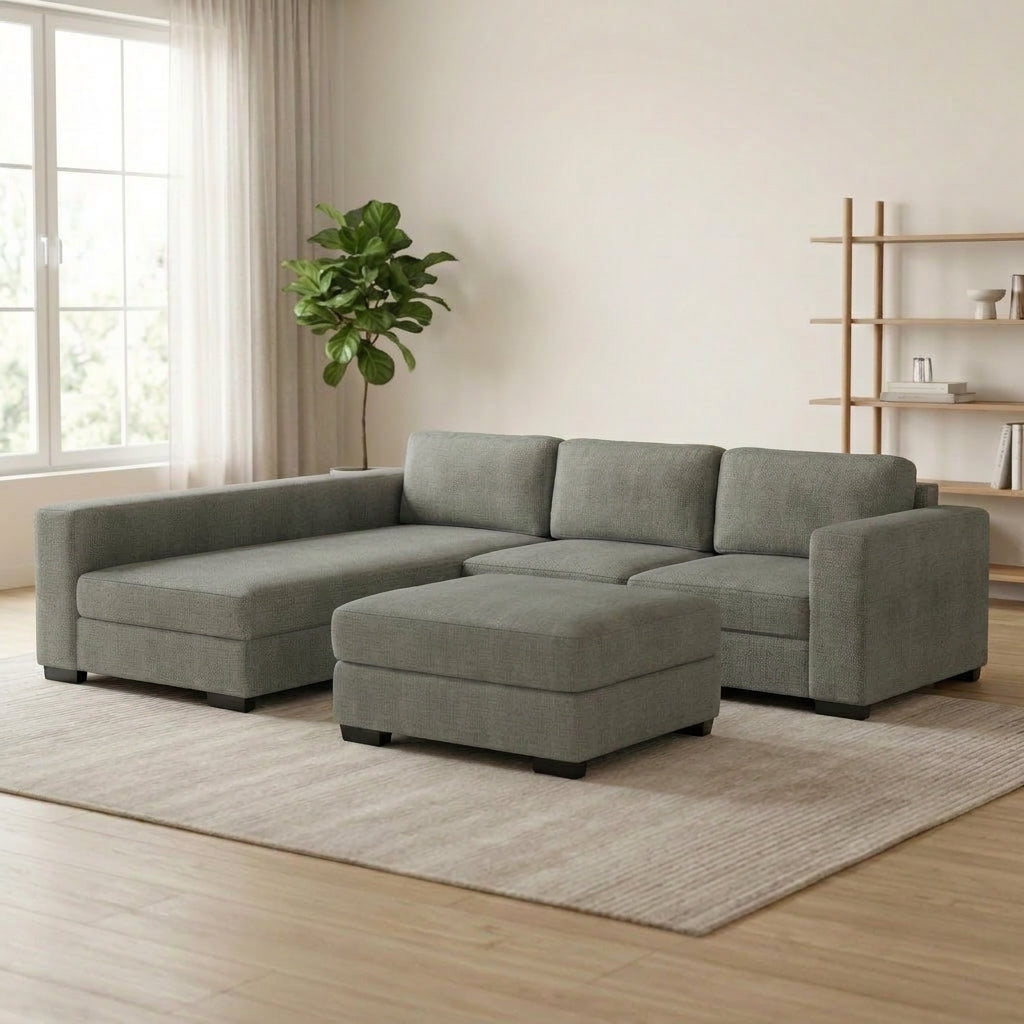 NZ Made Trendi Long-Arm with Chaise Corner Sofa | Furniture World Auckland